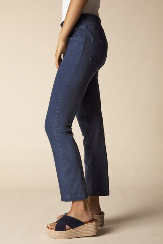 Habitat Stonewash Cotton Spandex Seamed Pocket Pant - 31561 - DENIM