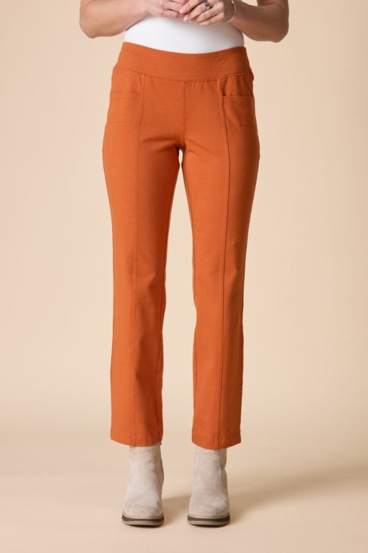 Habitat Stonewash Cotton Spandex Seamed Pocket Pant - 31561 - PAPRIKA