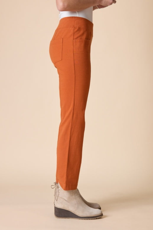 Habitat Stonewash Cotton Spandex Seamed Pocket Pant - 31561 - PAPRIKA