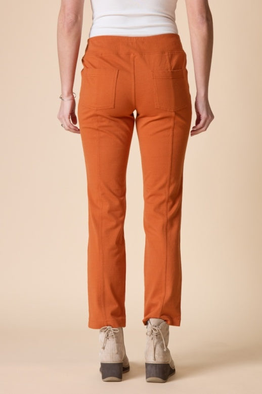 Habitat Stonewash Cotton Spandex Seamed Pocket Pant - 31561 - PAPRIKA
