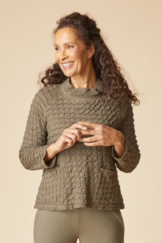 Habitat Texture Tides Raglan Rocket Top - 19105 - UMBER