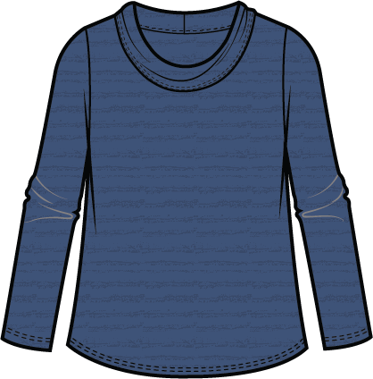 Habitat Lustre Lines Cowl Top - 23329 - TIDE (NOT PAPRIKA)
