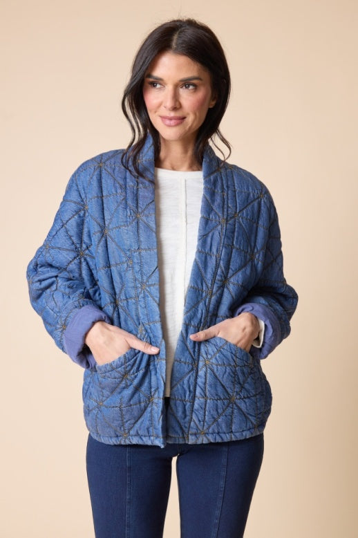 Habitat Diamond Quilt Kimono Jacket - 70919 - MEDIUM DENIM