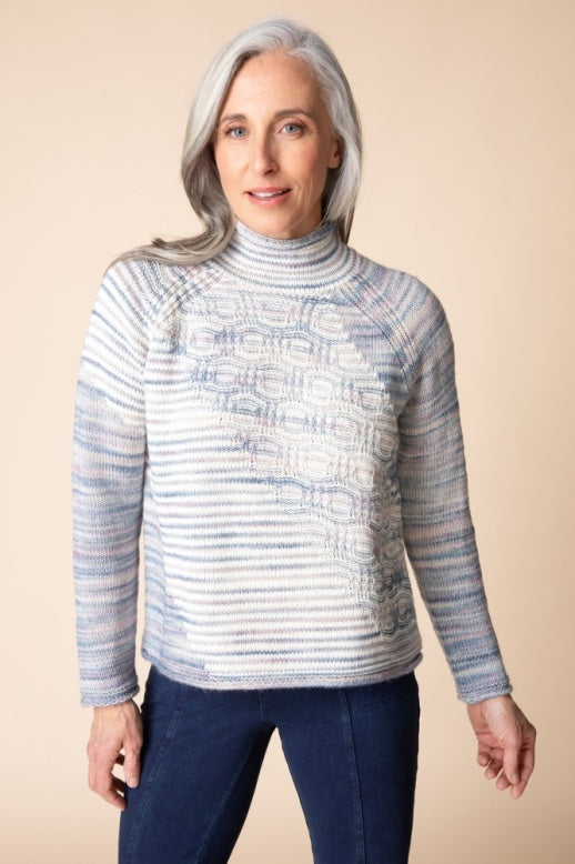 Habitat Highland Hues Mixed Stitch Pullover - 88829 - HARBOR