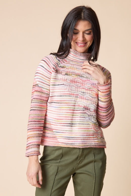 Habitat Highland Hues Mixed Stitch Pullover - 88829 - WINEBERRY