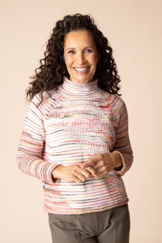 Habitat Highland Hues Mixed Stitch Pullover - 88829 - WINEBERRY