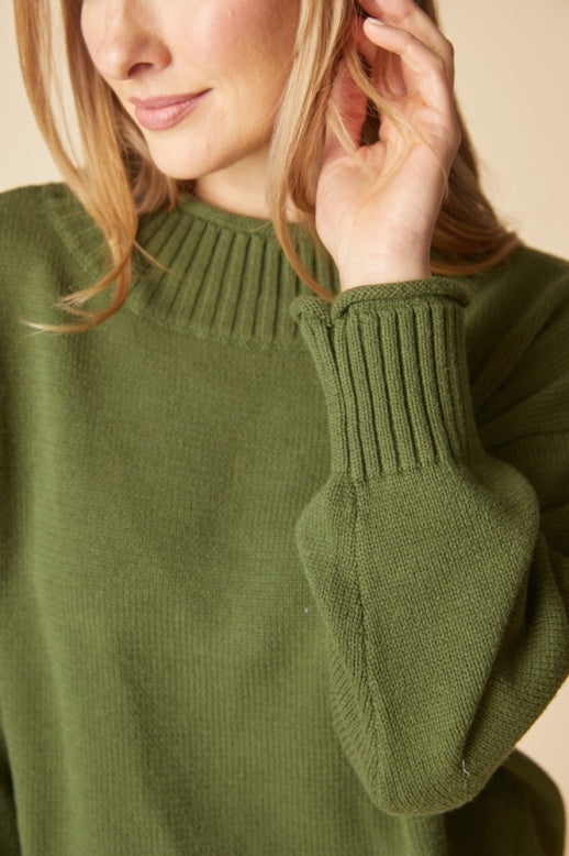 Habitat Fireside Shaker Cozy Cabin Sweater - 83483 - FERN