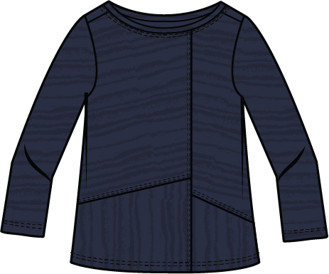 Habitat Ripple Effect Seamed Tee  - 16017 - NAVY (NOT WINTER WHITE)