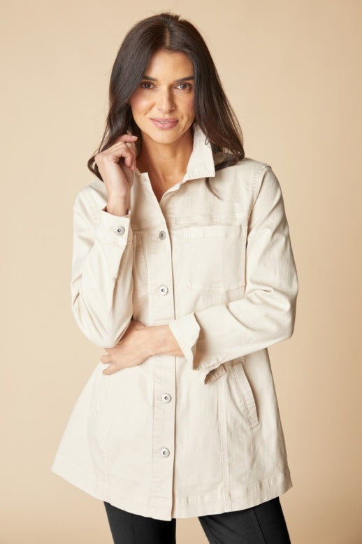 Habitat Stretch Denim Boyfriend Jacket - 11410 - DOVE
