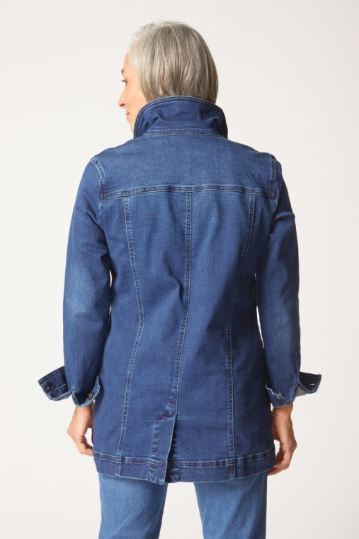 Habitat Stretch Denim Boyfriend Jacket - 11410 - DARK DENIM