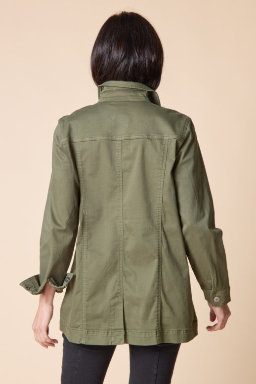 Habitat Stretch Denim Boyfriend Jacket - 11410 - FERN