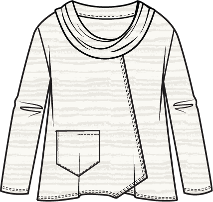 Habitat Ripple Effect Cowl Pullover - 16018 - WINTER WHITE (NOT SIENNA)