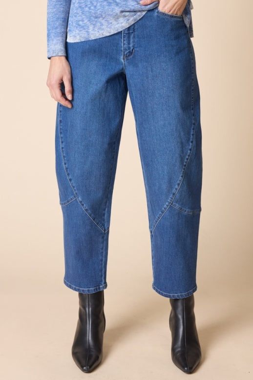 Habitat Stretch Denim Seamed Lantern Pant - 11479 - MEDIUM DENIM