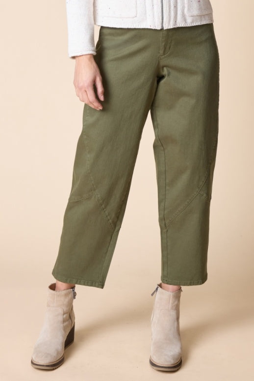 Habitat Stretch Denim Seamed Lantern Pant - 11479 - FERN