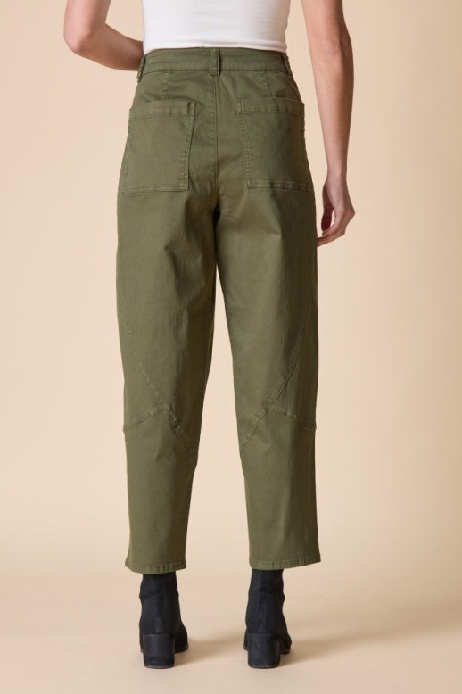 Habitat Stretch Denim Seamed Lantern Pant - 11479 - FERN