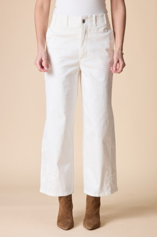 Habitat Stretch Denim Tossed Flower Jean - 11464 - WINTER WHITE