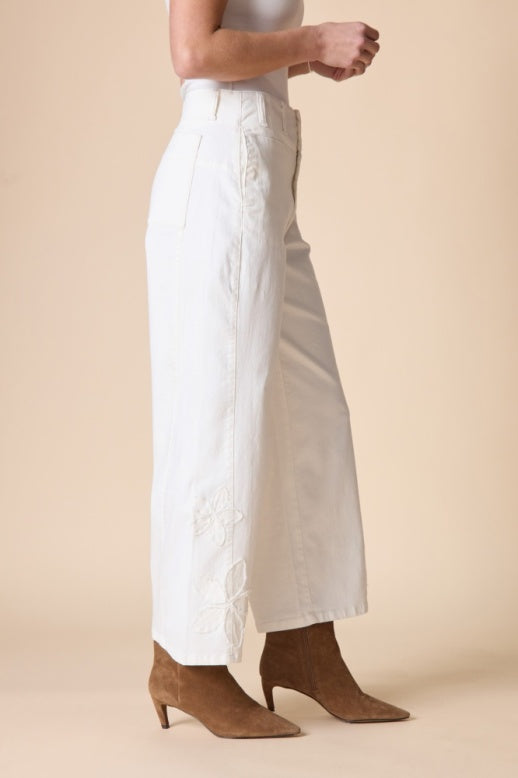 Habitat Stretch Denim Tossed Flower Jean - 11464 - WINTER WHITE