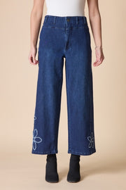 Habitat Stretch Denim Tossed Flower Jean - 11464 - DARK DENIM