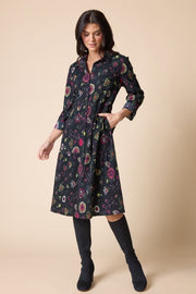 Habitat Crinkle Cotton Floral Lanai Dress - 48085 - BLACK