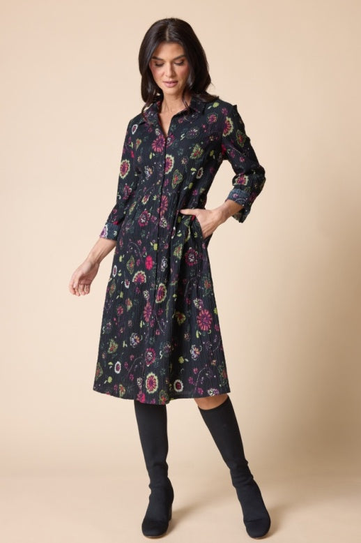 Habitat Crinkle Cotton Floral Lanai Dress - 48085 - BLACK