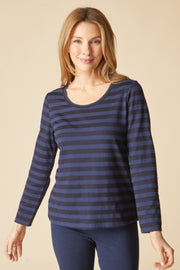 Habitat Shadow Stripe Long Sleeve - 30016 - BLACK (NOT NAVY)
