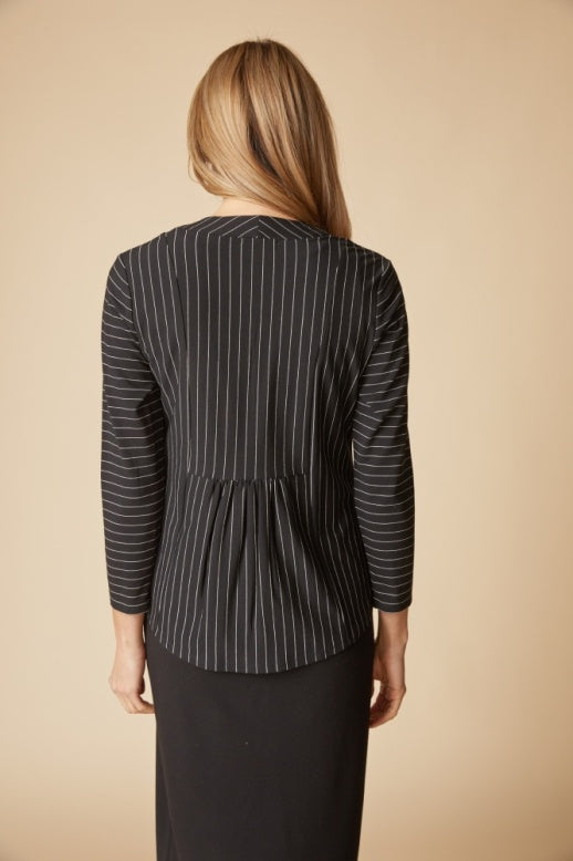 Habitat Core Travel Knit Stripe Open Front Jacket - 56530 - BLACK