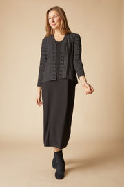 Habitat Core Travel Knit Stripe Open Front Jacket - 56530 - BLACK