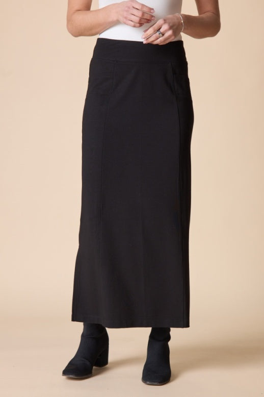 Habitat Core Travel Knit Solid Straight Skirt - 55951 - BLACK