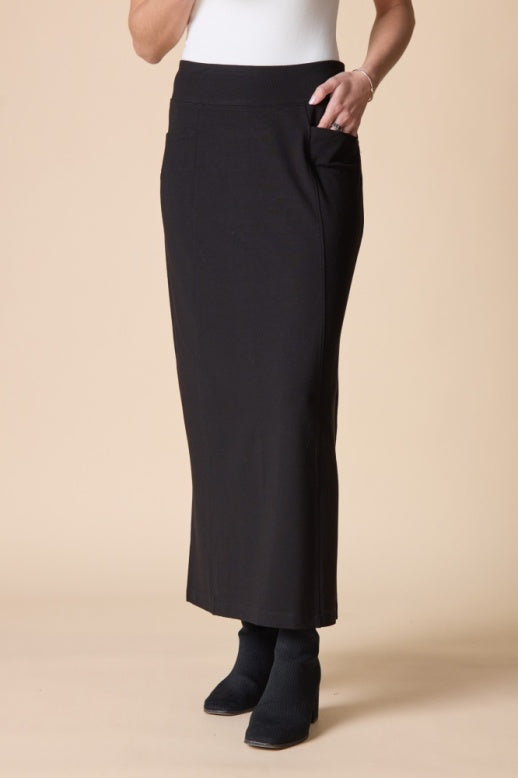 Habitat Core Travel Knit Solid Straight Skirt - 55951 - BLACK