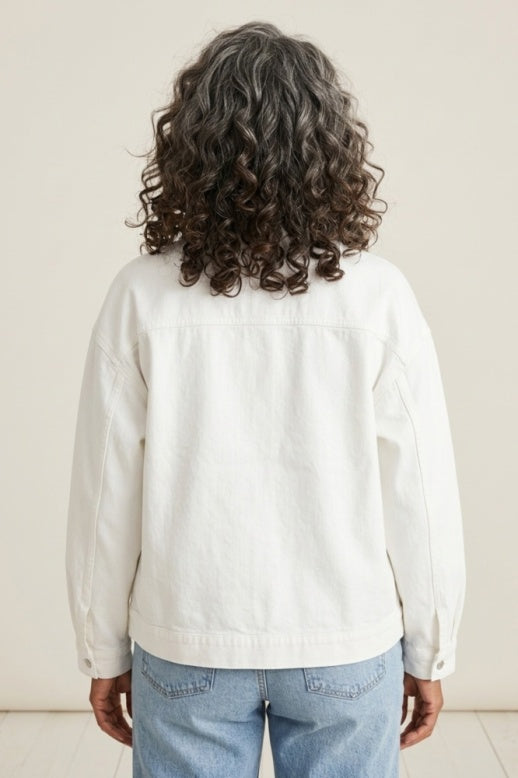 Habitat Stretch Denim Pocket Jacket - 11421 - WHITE