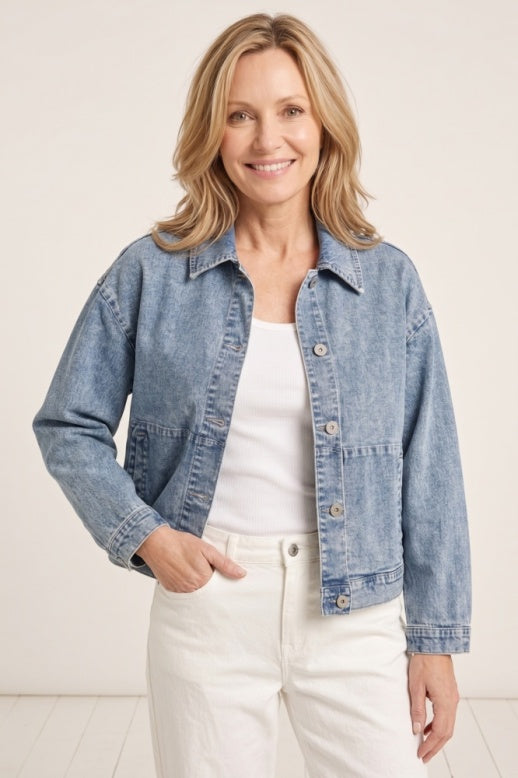 Habitat Stretch Denim Pocket Jacket - 11421 - LIGHT DENIM