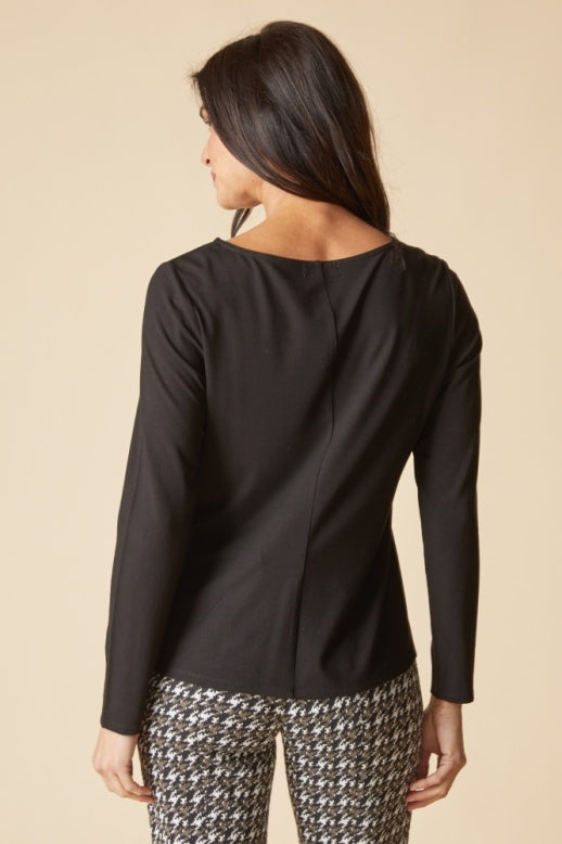 Habitat Core Travel Knit Solid Tie Front Top - 55928 - BLACK