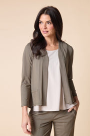 Habitat Core Travel Knit Solid Open Front Jacket - 55930 - UMBER
