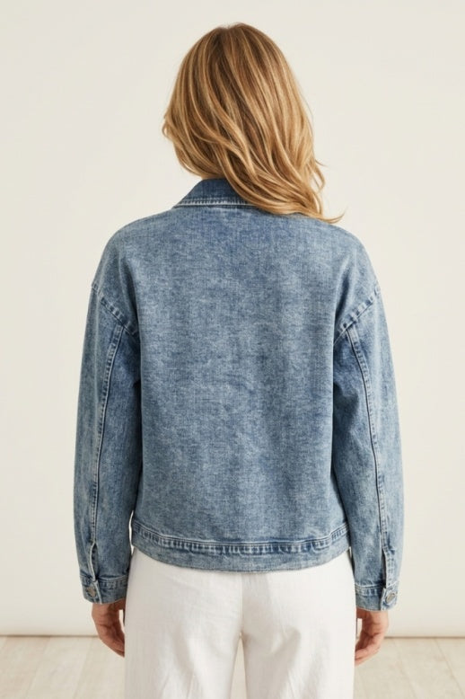 Habitat Stretch Denim Pocket Jacket - 11421 - LIGHT DENIM