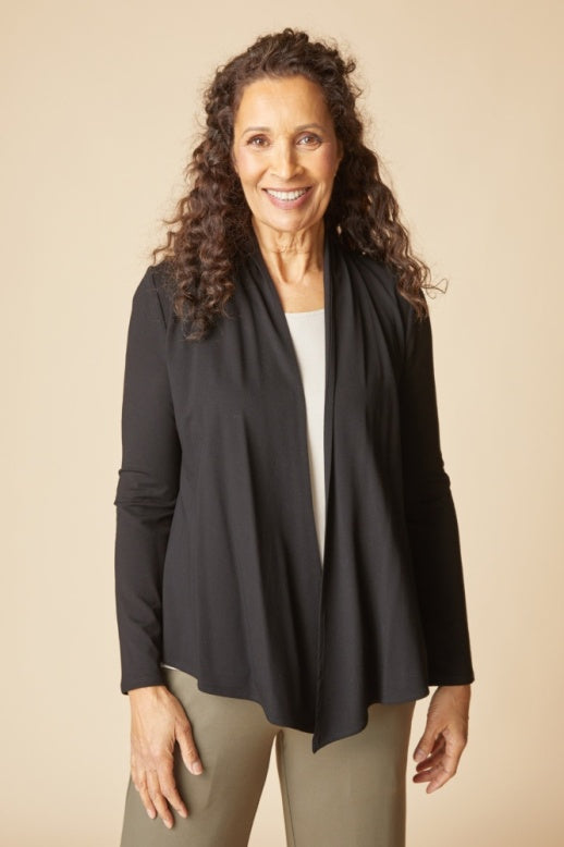 Habitat Core Travel Knit Solid Waterfall Jacket - 55931 - BLACK