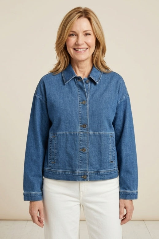 Habitat Stretch Denim Pocket Jacket - 11421 - MEDIUM DENIM