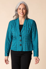 Habitat Newport Knit Seamed Shape Jacket - 57110 - TEAL
