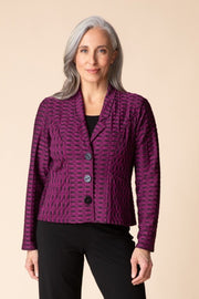 Habitat Newport Knit Seamed Shape Jacket - 57110 - PLUM