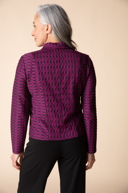 Habitat Newport Knit Seamed Shape Jacket - 57110 - PLUM