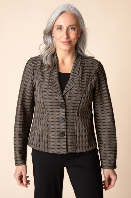 Habitat Newport Knit Seamed Shape Jacket - 57110 - UMBER
