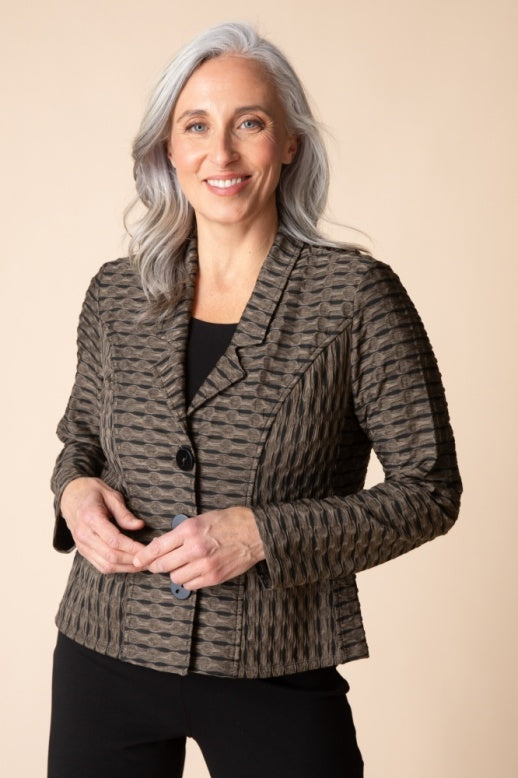Habitat Newport Knit Seamed Shape Jacket - 57110 - UMBER