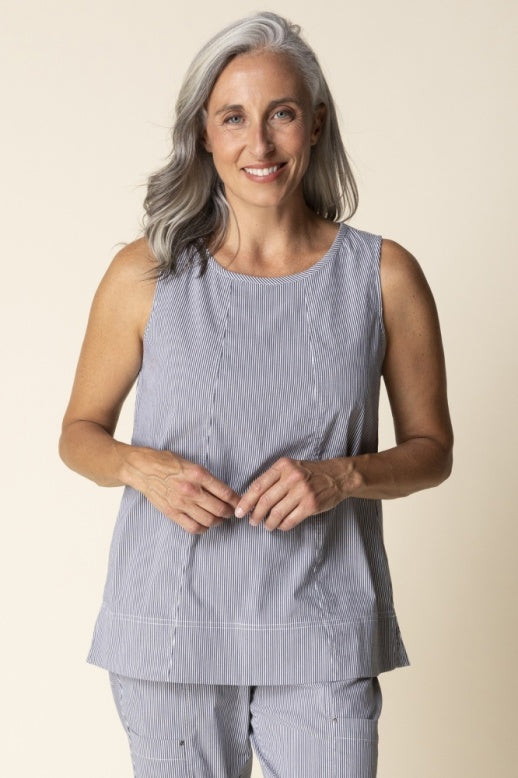 Habitat Cool Tech Stripe Seaside Tank - 18350 - NAVY