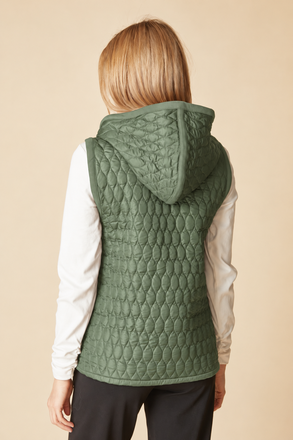 Habitat Dbl Faced Quilts Zip Vest - 22918 - FERN