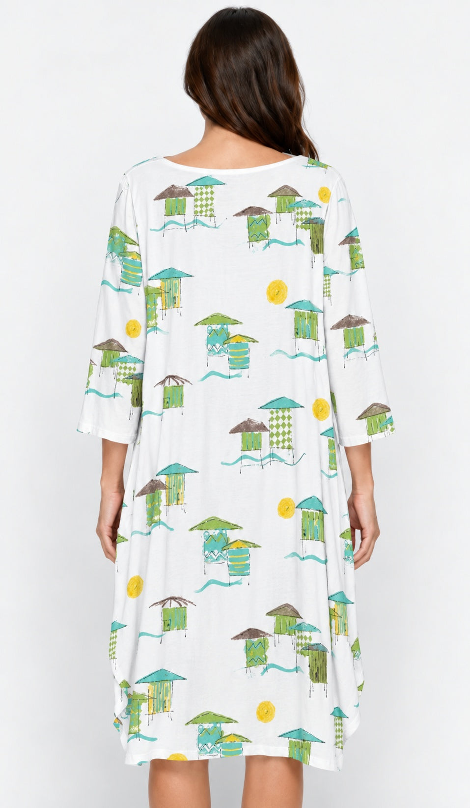 Prairie Cotton by CMC Printed Tulip Dress - BB956/P - JERSEY BORA BORA