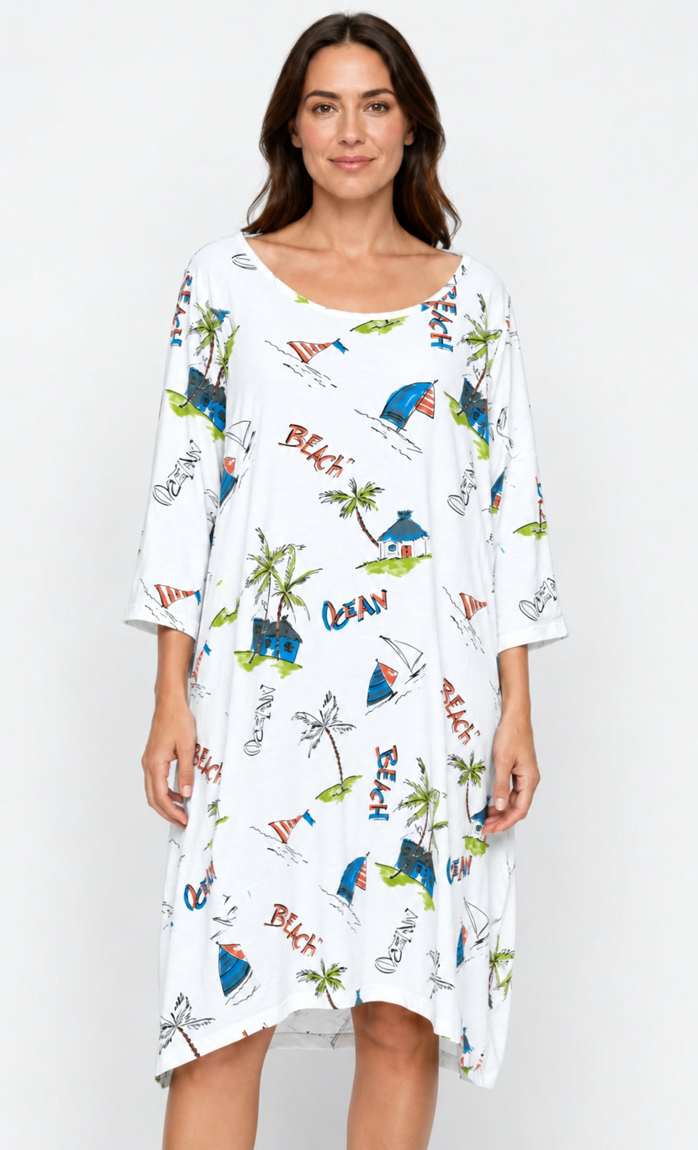 Prairie Cotton by CMC Printed Tulip Dress - OC956/P - JERSEY OCEAN CARIBE