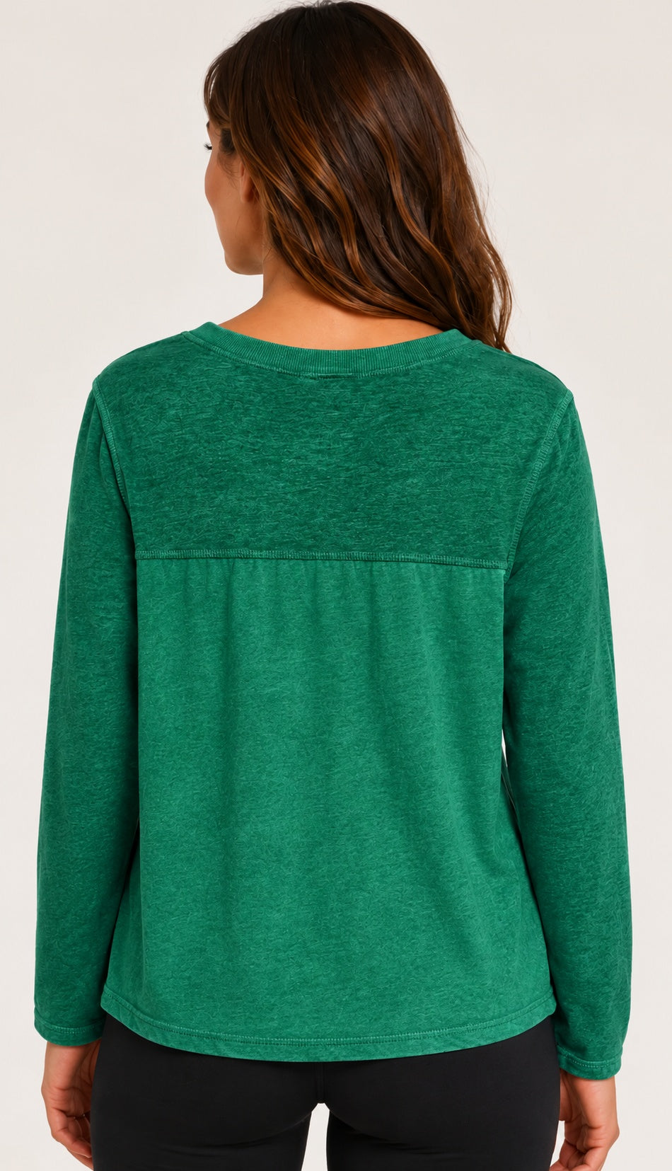 Prairie Cotton by CMC Heather Stretch Terry Contrast Crew Sweatshirt - HST706