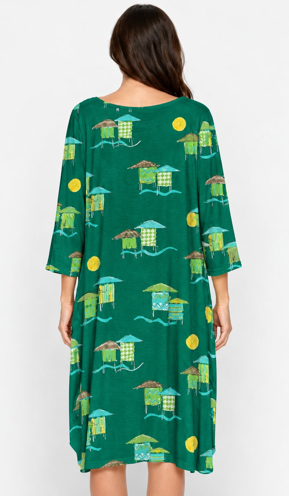 Prairie Cotton by CMC Printed Tulip Dress - BB956/P - JERSEY BORA BORA