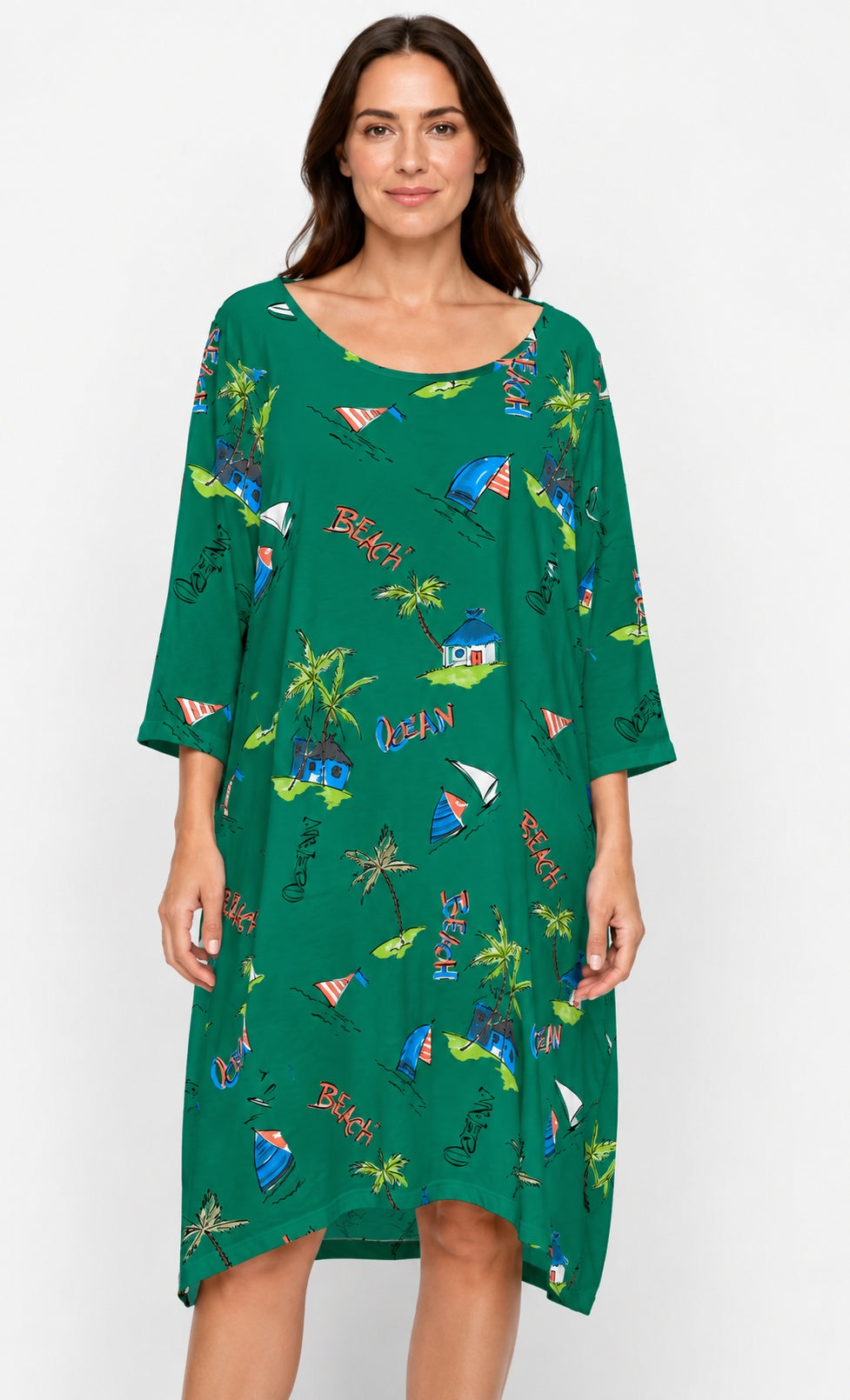 Prairie Cotton by CMC Printed Tulip Dress - OC956/P - JERSEY OCEAN CARIBE