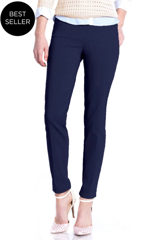 ANKLE Women's Wide Band Pull On Pant with Tummy Control (M2623P)-MIDNIGHT