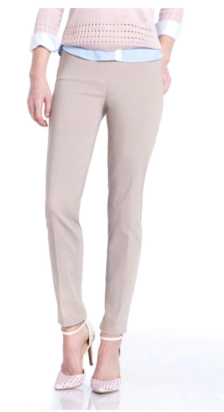 SLIM-SATION Women's Wide Band Pull On Ankle Pant with Tummy